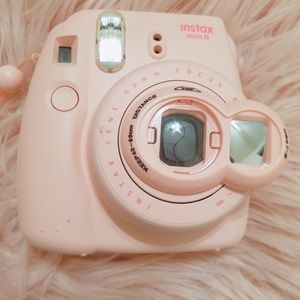 {used} pastel pink digital polaroid camera